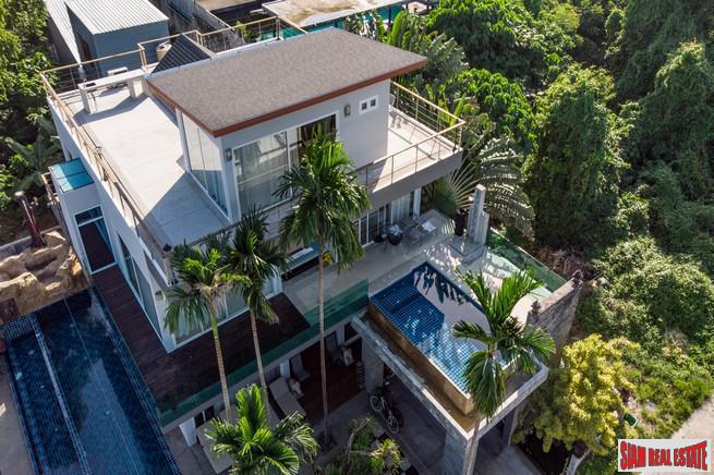 Unique Eight Bedroom + Rooftop Terrace Sea View Pool Villa for Rent in Rawai/Sai Yuan-0