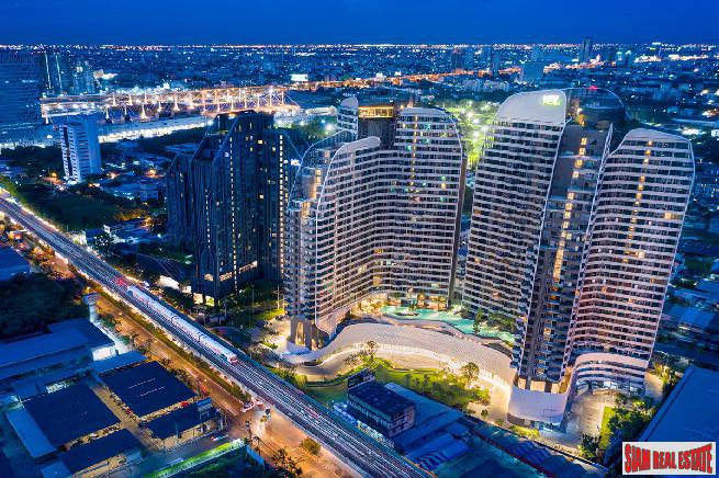 Newly Completed High-Rise Condo with Exceptional Facilities by Leading Thai Developer at BTS Bangna - 2 Bed Unit on 27th Floor - Special Discount of 33%!-0