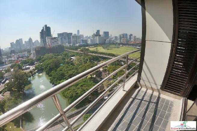 Baan Somthavil | Extra Large Three Bedroom for Rent with Views of Lumpini Park and Royal Bangkok Sport Club in Ratchadamri
