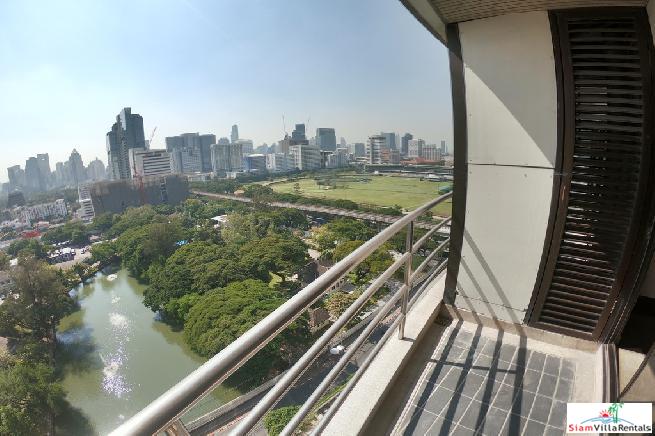 Baan Somthavil | Extra Large Three Bedroom for Rent with Views of Lumpini Park and Royal Bangkok Sport Club in Ratchadamri