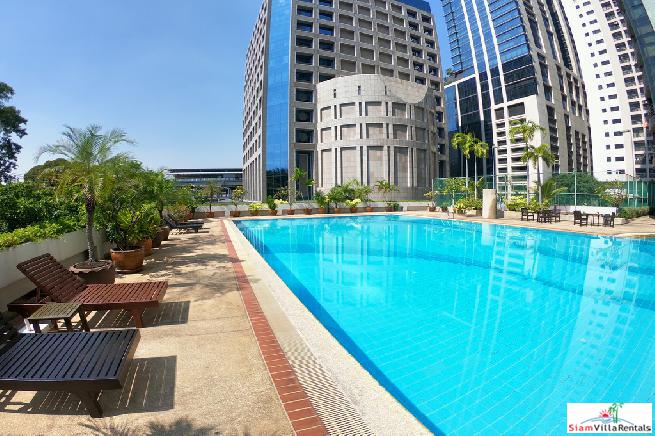 Baan Somthavil | Extra Large Three Bedroom for Rent with Views of Lumpini Park and Royal Bangkok Sport Club in Ratchadamri