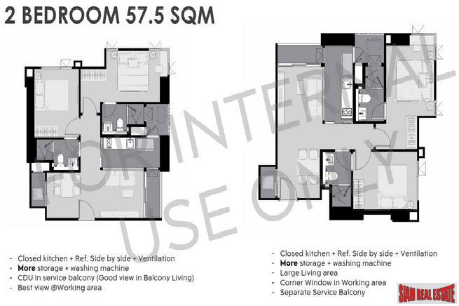New High-Rise Condo only 150 metres to BTS with Amazing Facilities at Sathorn by Leading Thai Developer - Two Bed Units-7
