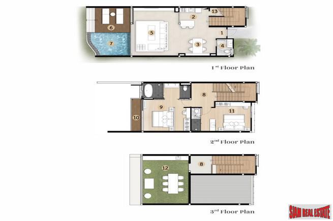 Sea Views and Private Pools from this New Villa Development in Rawai - 2 Bedroom/3 Storey-4