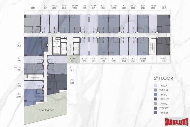 One Bedroom Duplex Development Built 500 M. from New Orange MRT Line in Rama 9-17