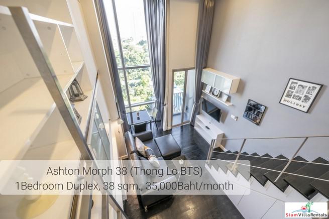 Ideo Morph 38 | Ultra Modern Two Storey Duplex with Extra High Ceilings in Thong Lo, Pet friendly