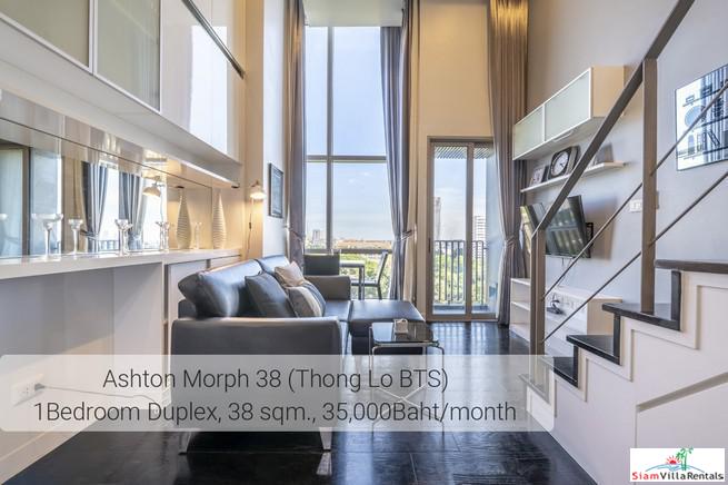 Ideo Morph 38 | Ultra Modern Two Storey Duplex with Extra High Ceilings in Thong Lo, Pet friendly