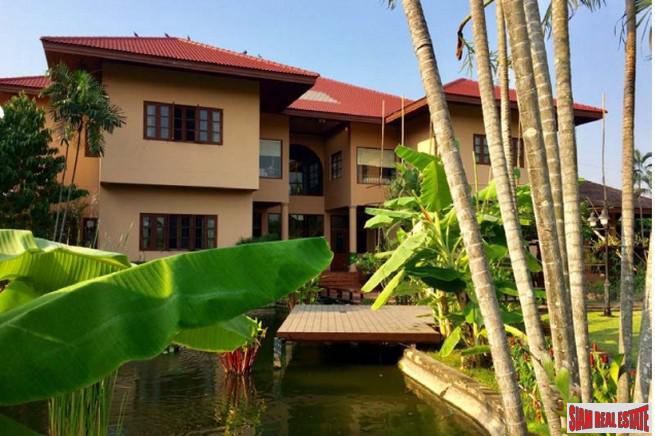 Beautiful Two Storey, Six Bedroom Modern Thai-Style House on 3 Rai of Land Near Don Muang Airport-0