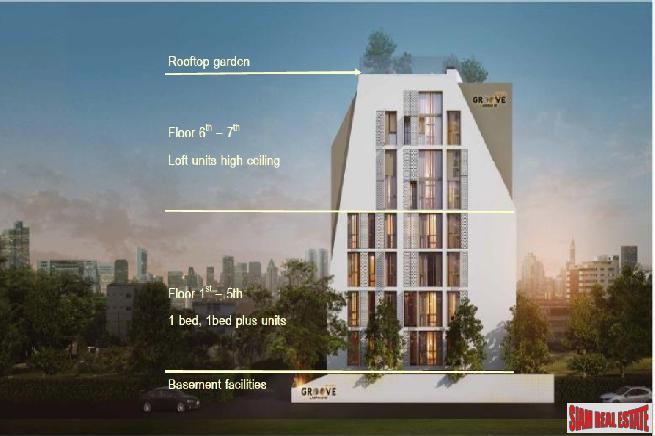 New Modern Low-Rise Condo with Unique Unit Types at Ladprao, Chatuchak - 5% Rental Guarantee for 3 Years! 1 Bed Units-1