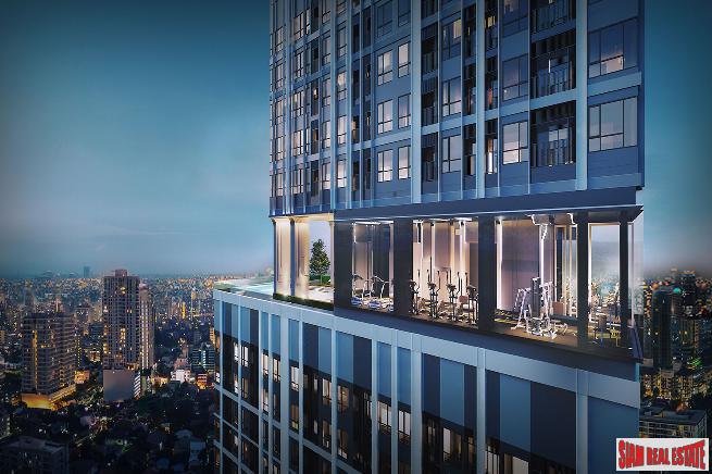 New High-Rise Smart Condo in Construction with Excellent Facilities on Connecting Road between Sukhumvit and Thepharak - 0 Metres to MRT - 1 Bed Units-0