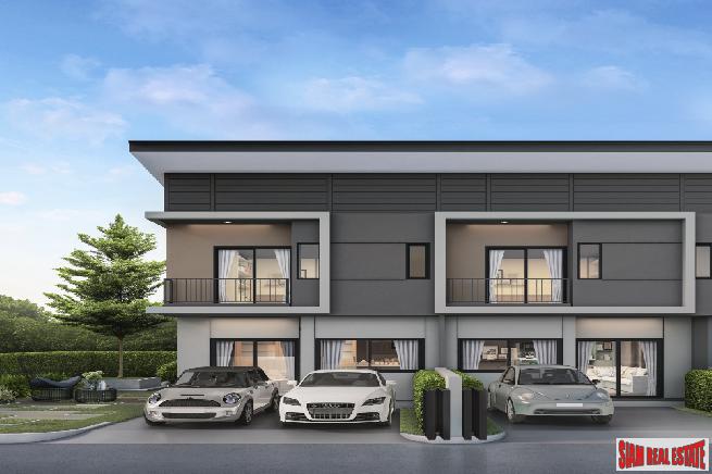 New Development of Modern Town Houses in Secure Estate with Excellent Facilities, close to Mega Bangna, Bang Phli-0