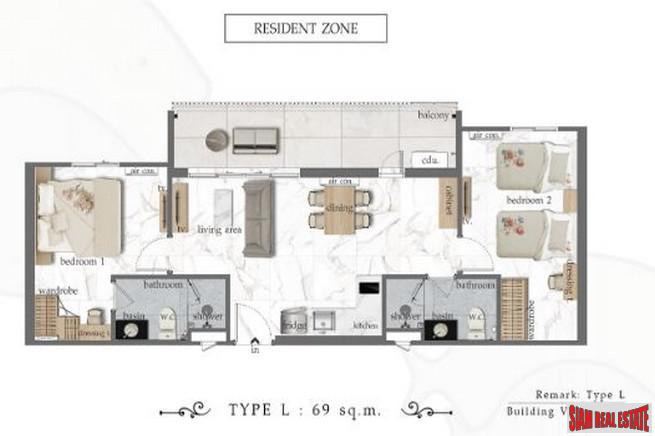 New Rawai Development with 7 Pools and Green Areas - Two Bedroom-17