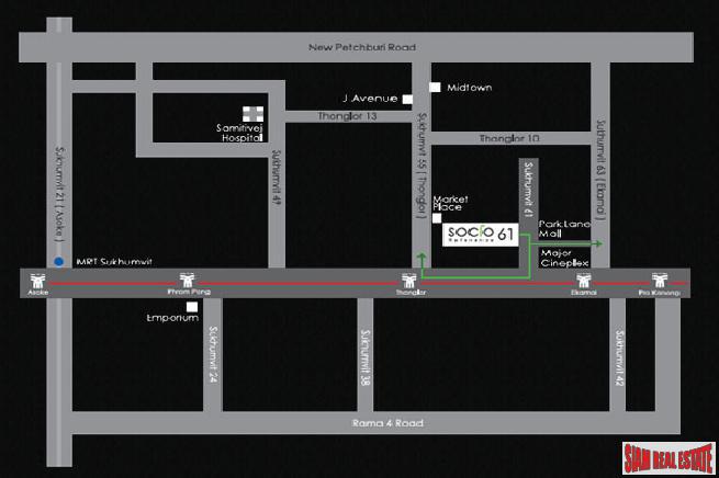 SOCIO Reference 61 | 1 Bed Unit on the 4th Floor for Sale at Sukhumvit 61, Ekkamai-14