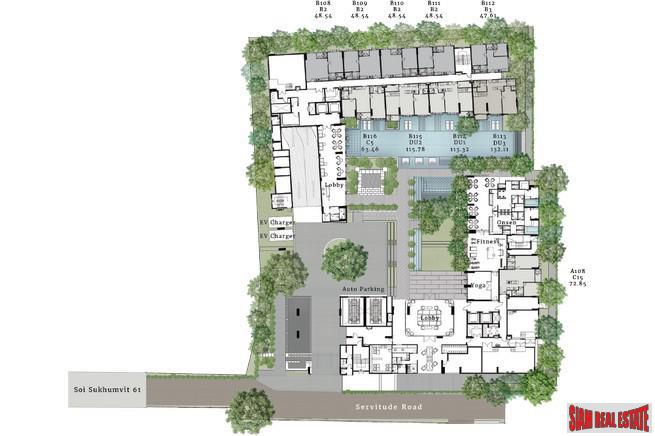 The Reserve Sukhumvit 61 | Large Two Bedroom Condo for Sale in Newly Built Low Rise - Steps to BTS Ekkamai