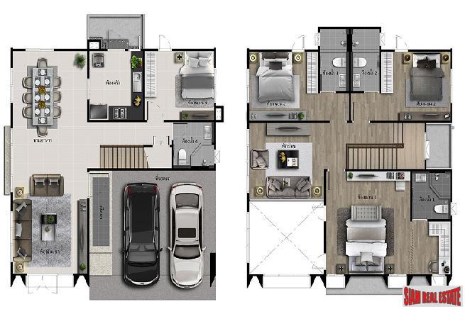 New Secure Estate of Modern Family Homes by Leading Thai Developer close to Suvarnabhumi International Airport - 4 Beds