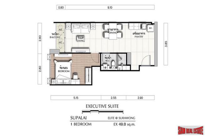 Supalai Elite Surawong | Brand New One Bedroom Condo with Excellent Facilities for Sale in Sam Yan-11