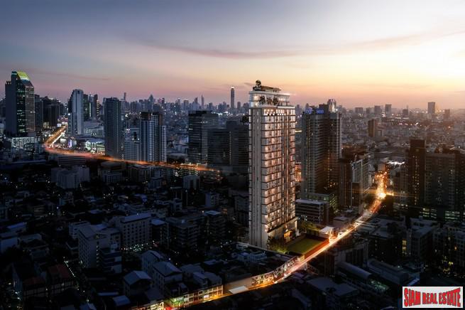 Hot New Luxury High-Rise Condo of Loft Units at the New Central Business District next to MRT Huai Khwang - 1 Bed Loft Units - Free Full Furniture and Discount!-1