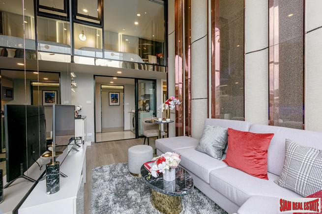 Hot New Luxury High-Rise Condo of Loft Units at the New Central Business District next to MRT Huai Khwang - 1 Bed Loft Units - Free Full Furniture and Discount!-23