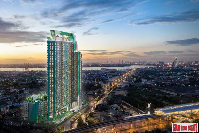 New High Rise with Sea and River Views near the City and the Beach at Samut Prakan, Bangkok - 1 Bed 22 Sqm Units-0