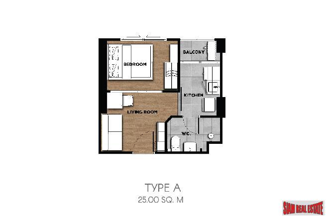 New Low-Rise Modern Condo Under Construction at Soi Laselle, Bearing, Bangna - 1 Bed 25 Sqm Units-26