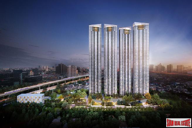 New Off-Plan Mega Project of Condos in Green Surroundings with River and City Views at Sukhumvit 64, Punnawithi - 3 Bed 88 Sqm-0