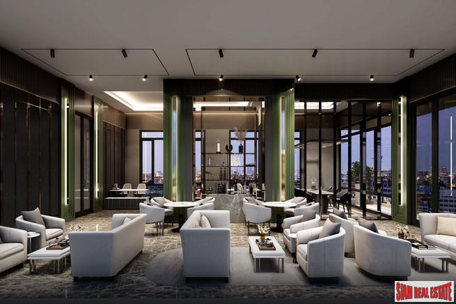New Luxury Neo Classic Designed High-Rise at Charoennakorn close to Icon Siam, BTS Gold Line and the Riverside - 1 Bed Plus Units - BitCoin Accepted as Payment-12