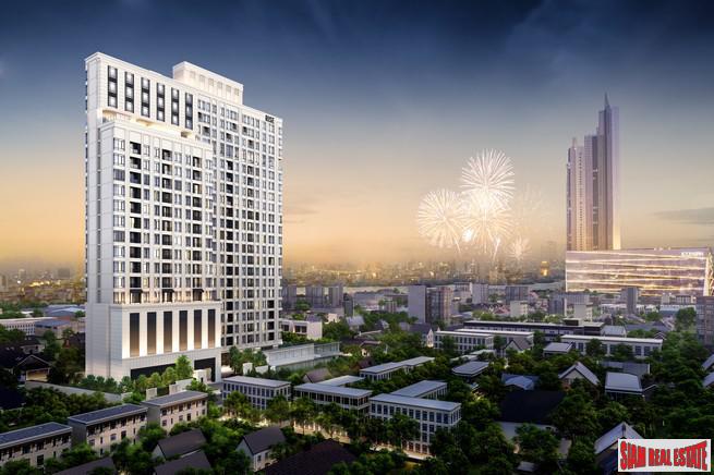 New Luxury Neo Classic Designed High-Rise at Charoennakorn close to Icon Siam, BTS Gold Line and the Riverside - 1 Bed Plus Units - BitCoin Accepted as Payment-5