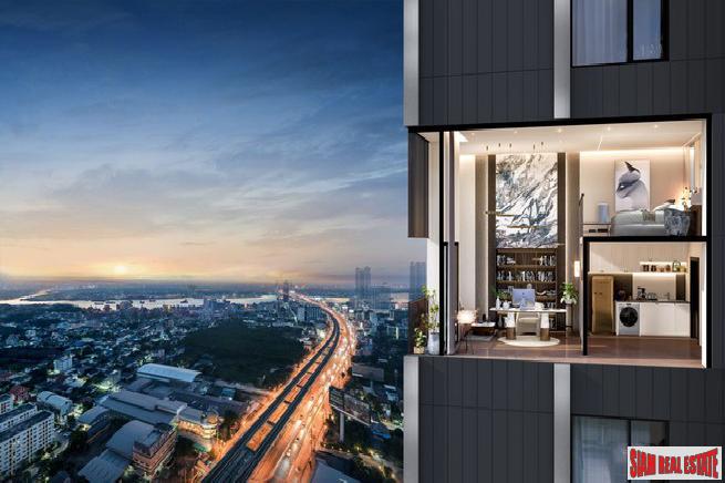 New Off-Plan High-Rise of Loft Condos by Leading Thai Developers with Chao Phraya River Views only 250 Metres to Nonthaburi MRT Station - 1 Bed Duo Units-0