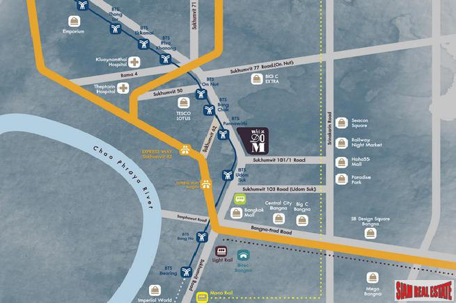 Ready to Move in Smart Green High-Rise Condos with Commercial District and IT Hub on Sukhumvit Road, BTS Punnawithi - 1 Bed Units-20