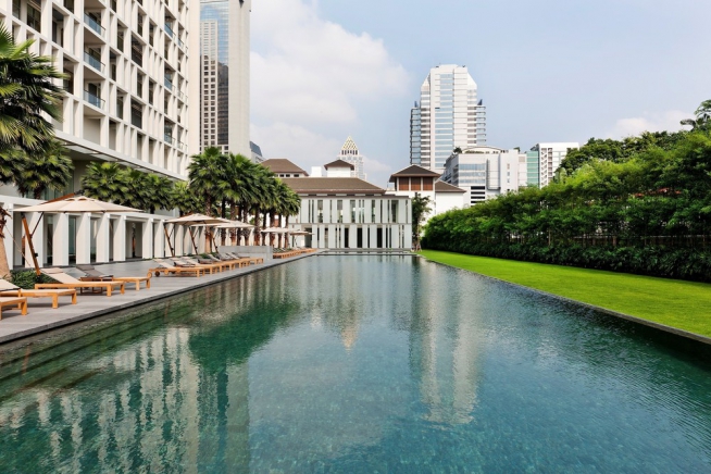 The Sukhothai Residences | 2 Bed City and Green View Condo at South Sathon Road on the 34th Floor-0