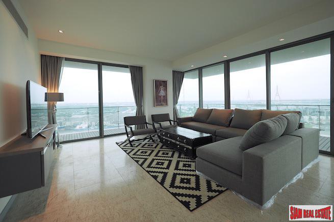 The Pano | Exceptional River Views from this Three Bedroom Corner Condo for Rent in Surasak-0