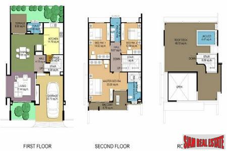 Three-Bedroom Townhomes with Jacuzzi Roof Terraces in Rawai-16